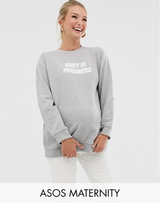 ASOS DESIGN Maternity sweatshirt with 
