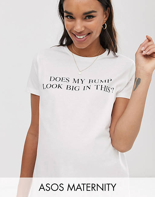 ASOS DESIGN Maternity t-shirt with does my bump look big in this | ASOS