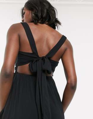 asos black tie dresses