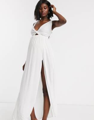 white beach maxi
