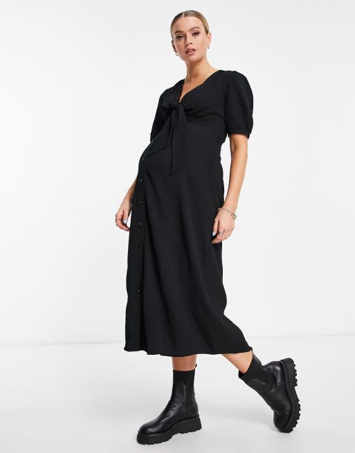 Tie Front Maternity Dress