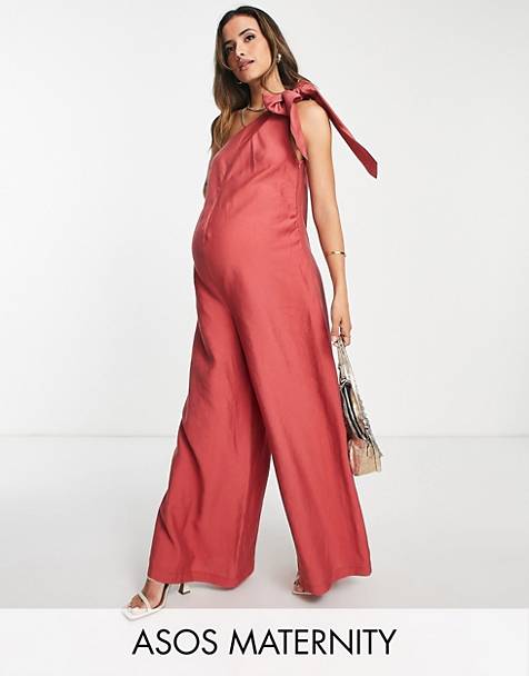 Burgundy Maternity Jumpsuit Solid 3 Outfits in ONE Pregnancy Dress Capri Romper 
