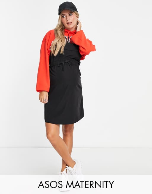 Asos black pinafore best sale