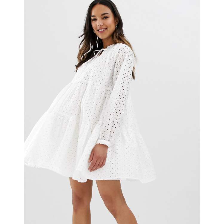 Asos tiered trapeze mini dress sale