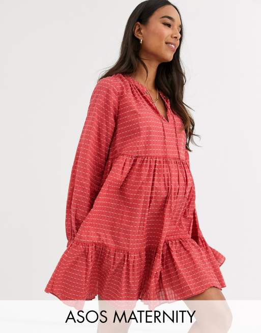 Asos tiered clearance trapeze mini dress