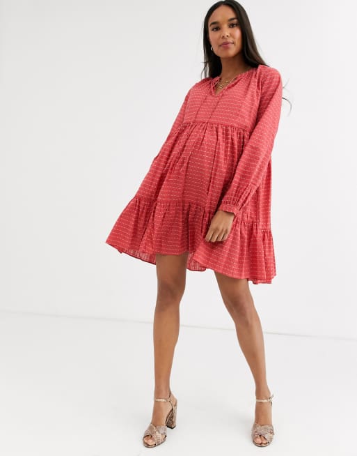 Asos tiered outlet trapeze mini dress