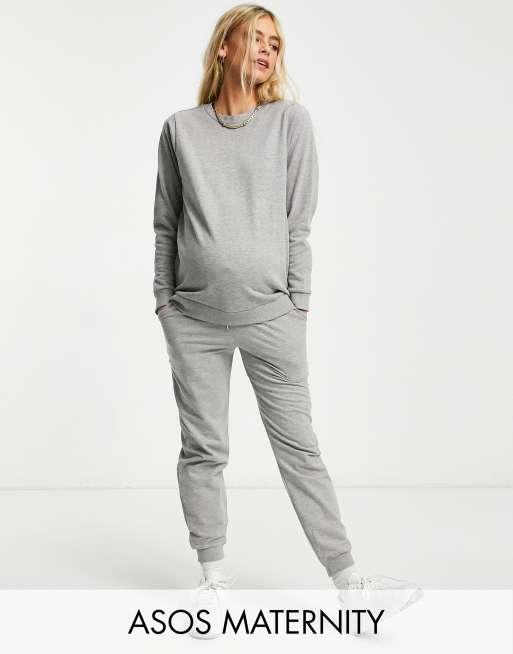 ASOS DESIGN Maternity lounge sweat & jogger set