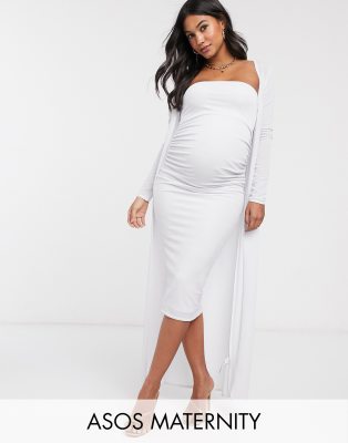 ASOS DESIGN Maternity two piece midi dress and robe set | ASOS