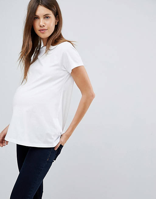 ASOS DESIGN Maternity ultimate crew neck t-shirt in white