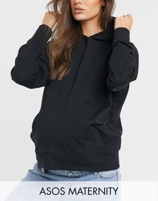 ASOS DESIGN Maternity ultimate hoodie in black - ASOS Price Checker