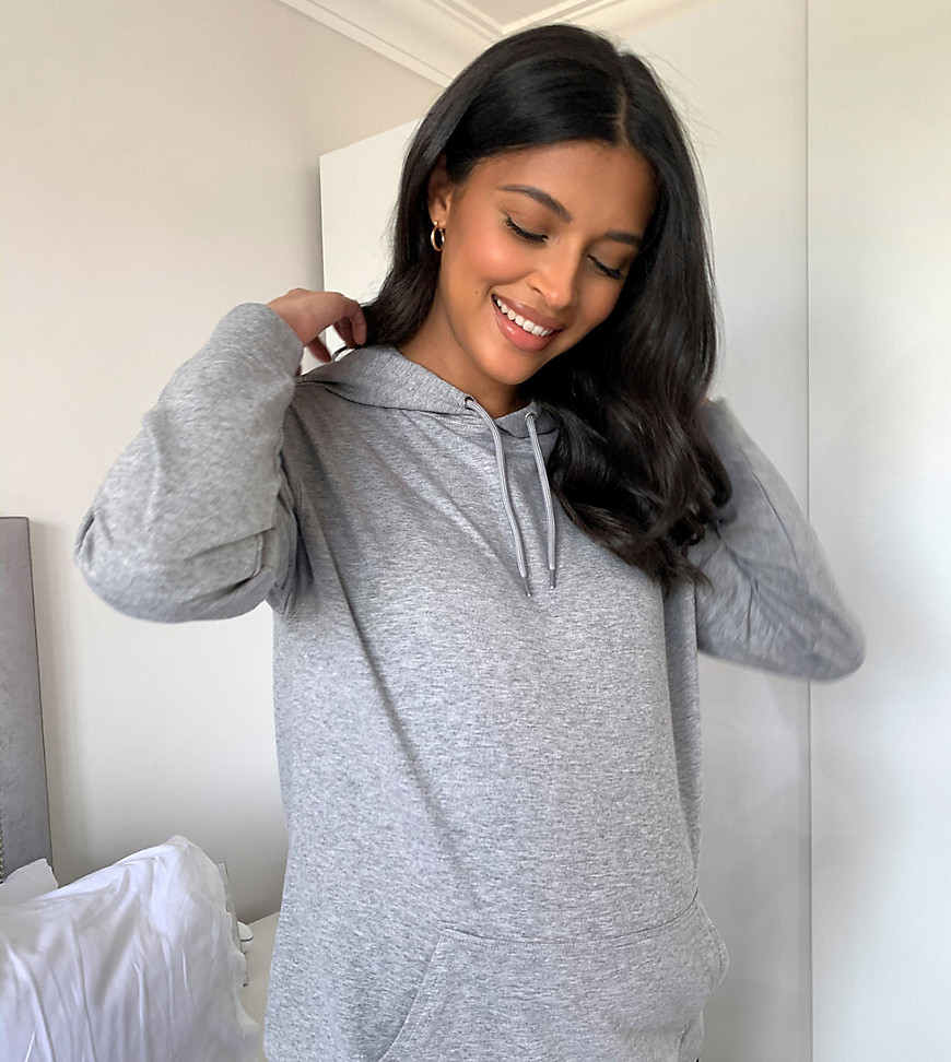 ASOS DESIGN Maternity ultimate hoodie in gray marl