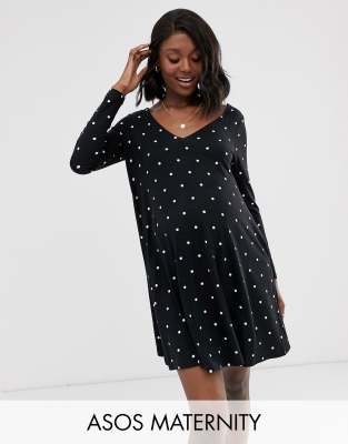 asos swing dress with long sleeves