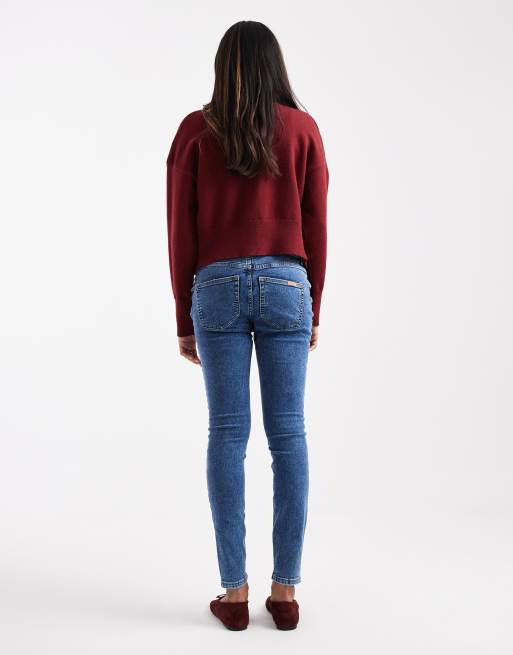 ASOS DESIGN Maternity - Ultimate - Mellemblå skinny-jeans, 3 af 5