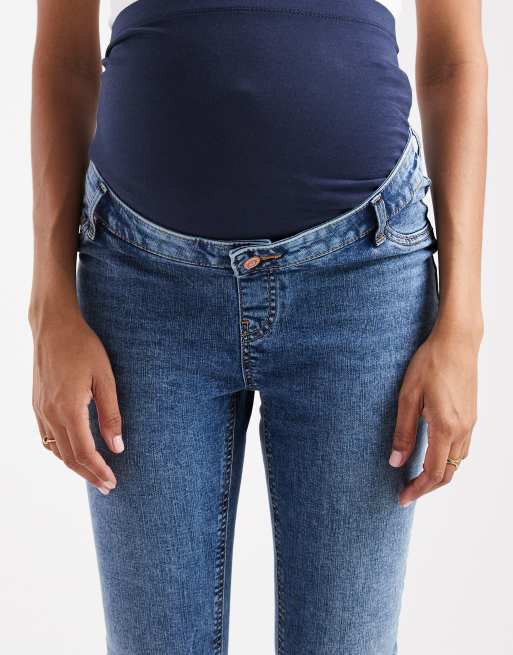 ASOS DESIGN Maternity - Ultimate - Mellemblå skinny-jeans, 5 af 5