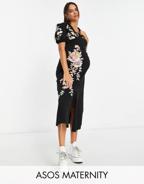 ASOS DESIGN cuffed jogger with dragon graphic in stone