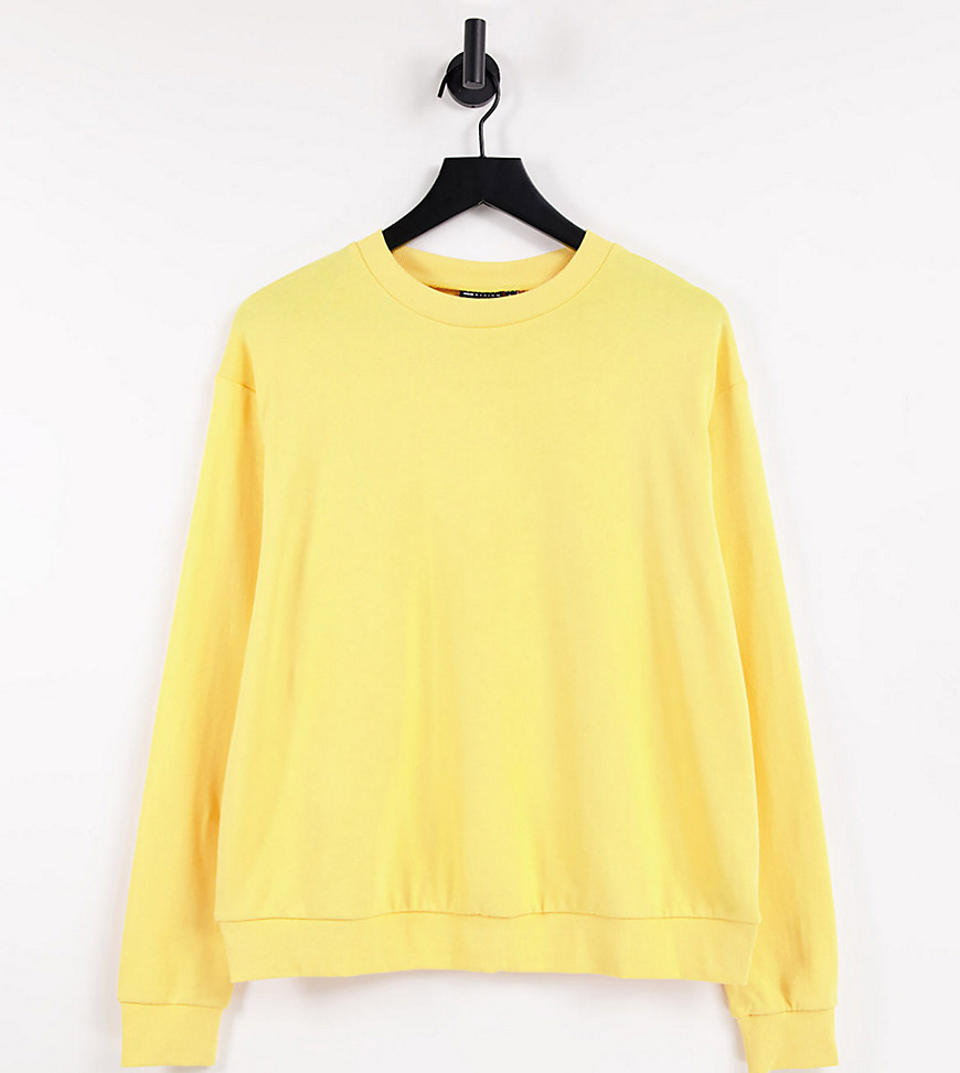 ASOS DESIGN Maternity ultimate organic cotton sweatshirt in lemon-Yellow