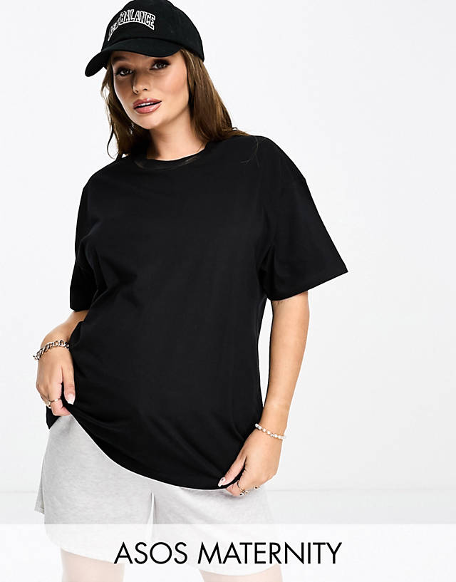 ASOS Maternity - ASOS DESIGN Maternity ultimate oversized t-shirt in black