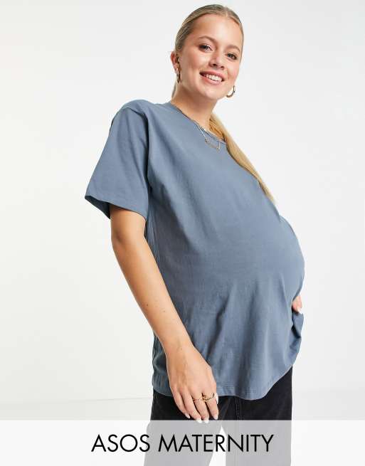 ASOS DESIGN Maternity - Ultimate - Oversized T-shirt in dolfijngrijs