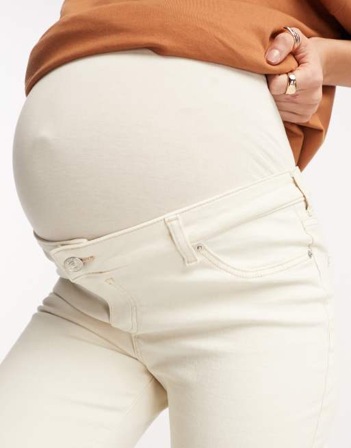 White maternity cheap jeggings