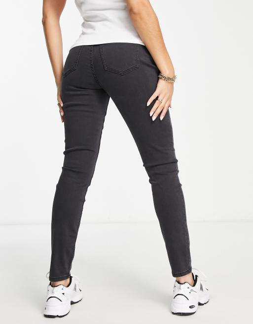 ASOS DESIGN Maternity ultimate skinny jeans in washed black with