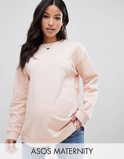ASOS DESIGN Maternity ultimate sweatshirt in pink