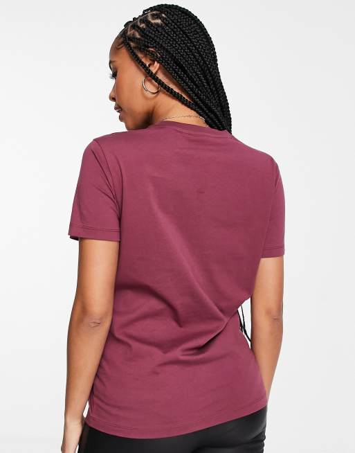 ASOS DESIGN Maternity – Ultimate – T-Shirt aus Baumwollmix in Weinrot mit Rundhalsausschnitt - RED, 2 von 4