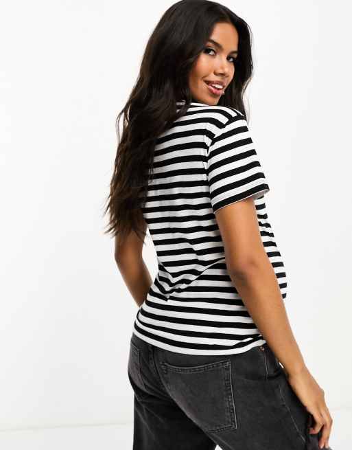ASOS DESIGN Maternity ultimate t-shirt in black and white stripe, 2 of 4
