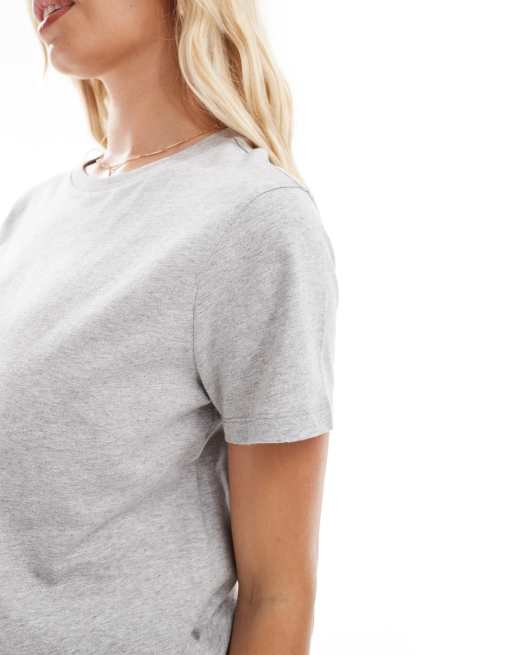 ASOS DESIGN Maternity ultimate t-shirts with crew neck in cotton blend 3 pack - Black White & Grey