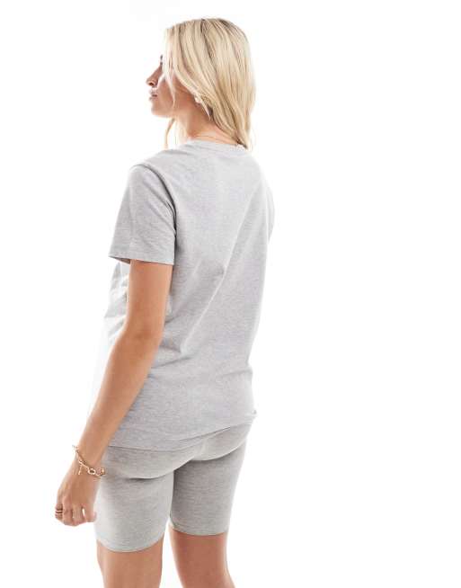 ASOS DESIGN Maternity ultimate t-shirts with crew neck in cotton blend 3 pack - Black White & Grey