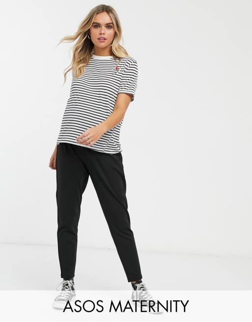 ASOS DESIGN Maternity under the bump smart slim pant in ponte