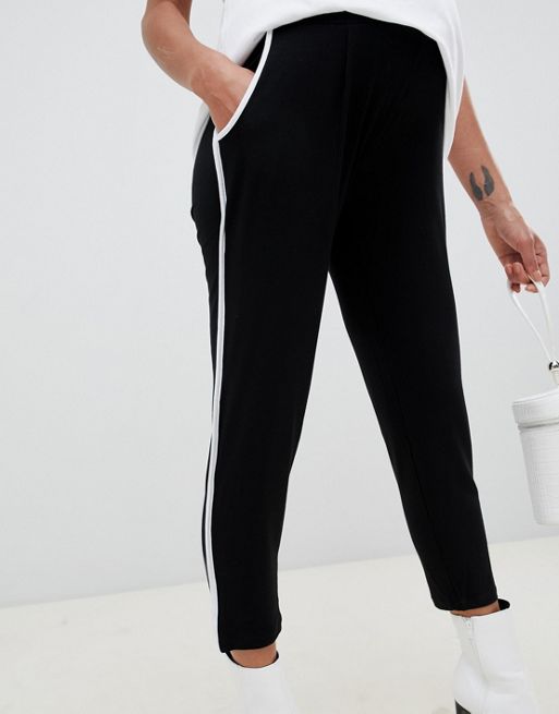 ASOS DESIGN Maternity under the bump contrast piped wide leg