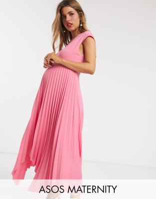 asos pink maternity dress