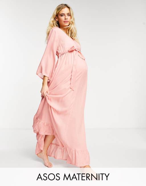 Asos peach maxi dress sales