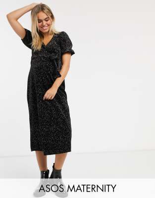 black wrap dress asos