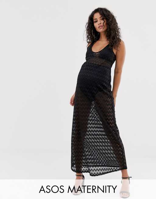 ASOS DESIGN Maternity Vetement de plage en dentelle et jersey