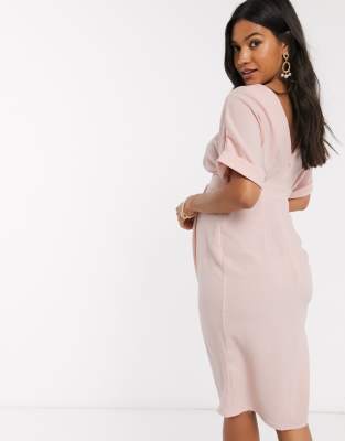 asos blush maternity dress