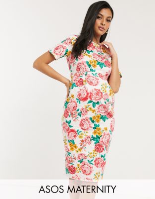 asos maternity dress floral