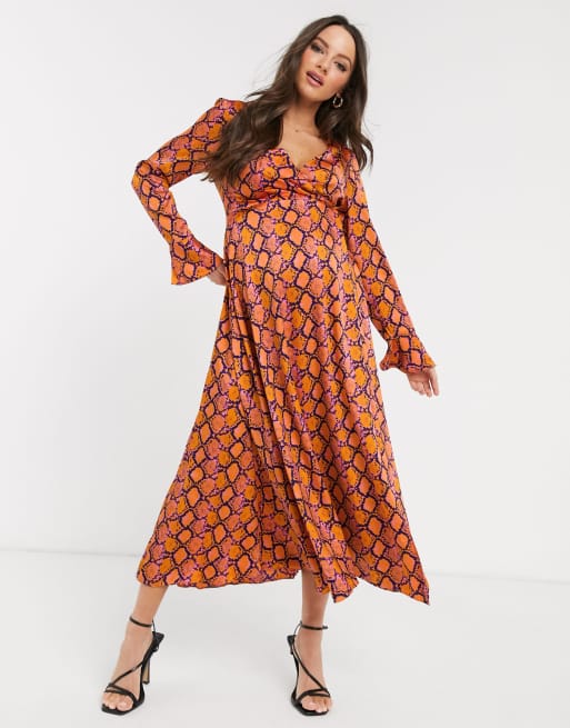 Snake print dress on sale asos