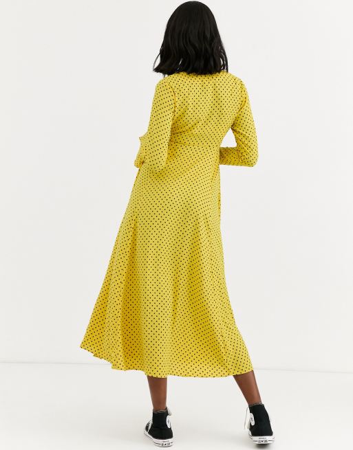 Asos polka best sale dot maxi dress