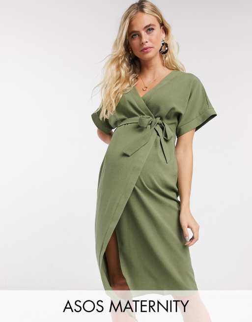 Asos maternity 2025 wrap dress