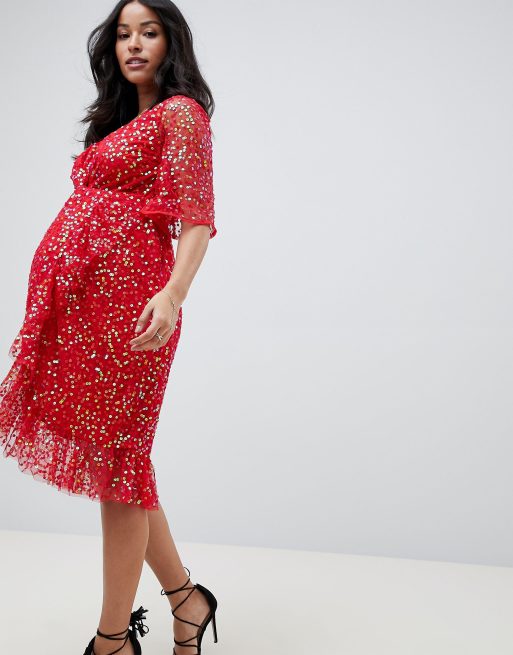 Asos maternity store sequin dress