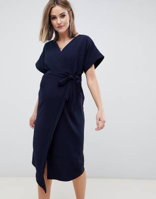 asos maternity wrap dress