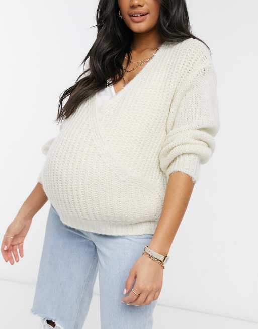 Cream on sale maternity sweater