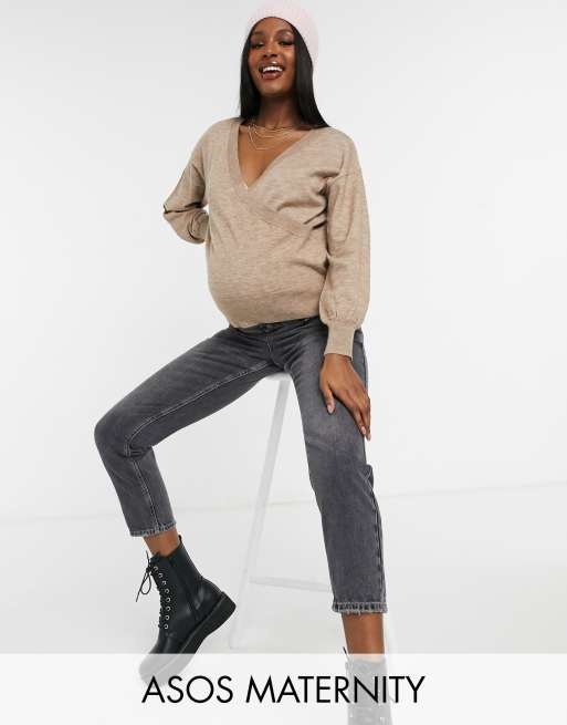 Maternity hotsell wrap sweater