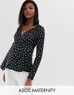 asos polka dot top