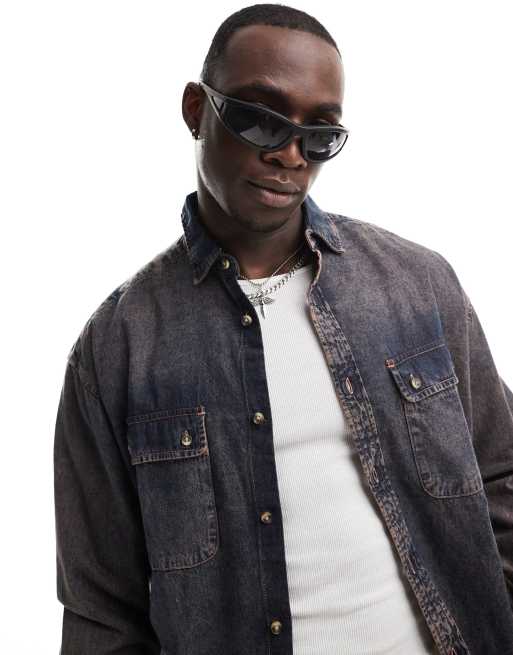 ASOS DESIGN - Matte og sorte racer-solbriller i Y2K-stil, 4 af 4