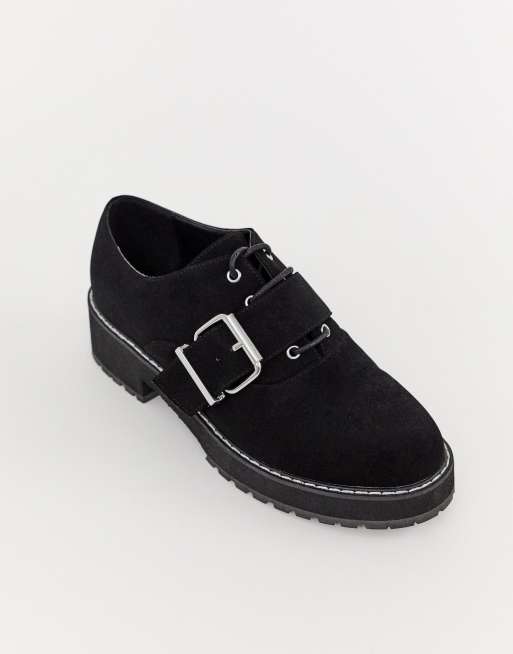 chunky lace up flats