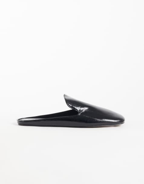 ASOS DESIGN Maura slipper style mules in black - view 1