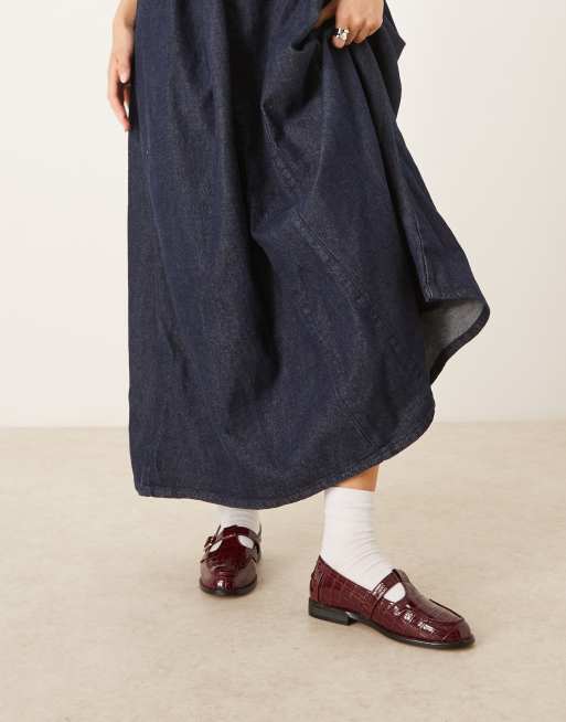 ASOS DESIGN - Maverick - Mary Jane 'geek' schoenen in bordeauxrood, 4 van 4