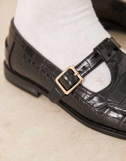 ASOS DESIGN Maverick mary jane geek shoes in black, 3 of 4